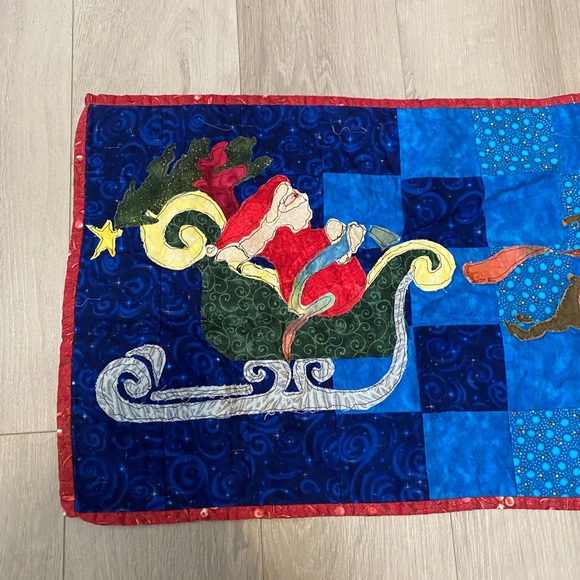 Festive Santa and Reindeer Table Runner - Picture 2 of 6